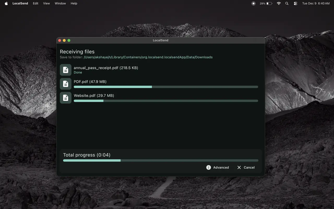 LocalSend application window ready to download and install - LocalSend.dev visual
